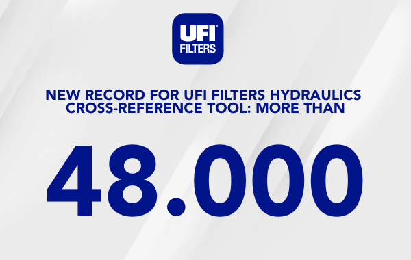 New record for UFI Filters Hydraulics cross reference webtool: more than 48.000 matches