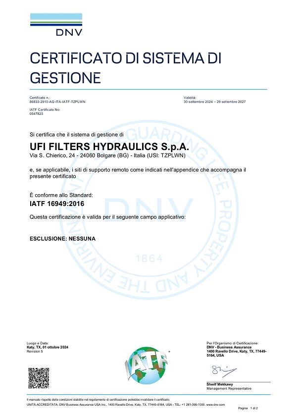 Certificato IATF